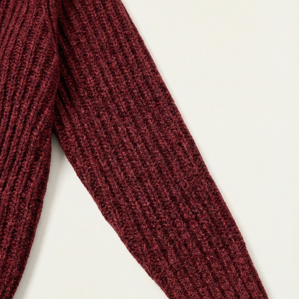 Lex | Men's Chunky Cable Knit Cardigan Burgundy Shawl Collar