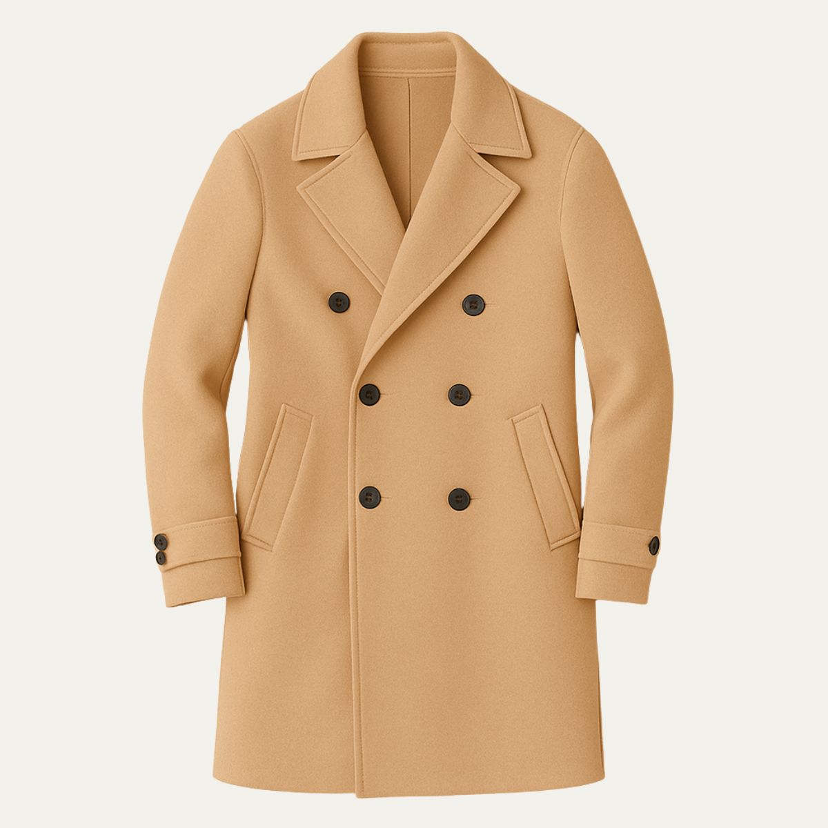 Axel | Men's Double Breasted Wool Coat Gray