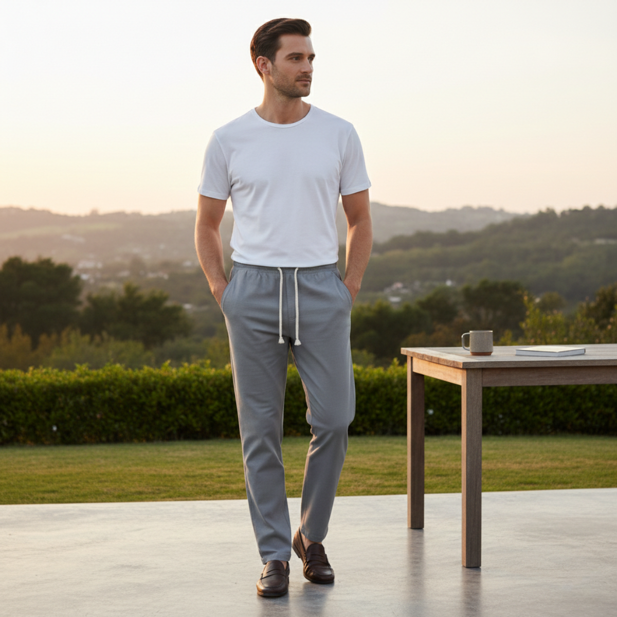 Axel | Men's Relaxed Fit Sweatpants Black Drawstring