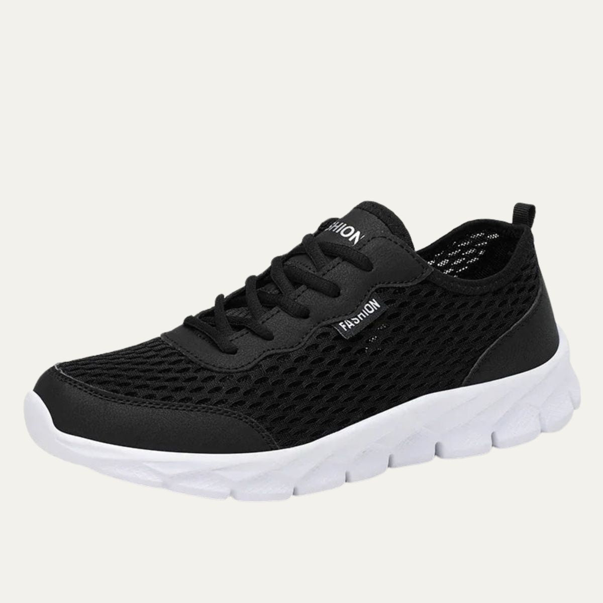 York | Men's Mesh Athletic Running Sneaker Black Lightweight