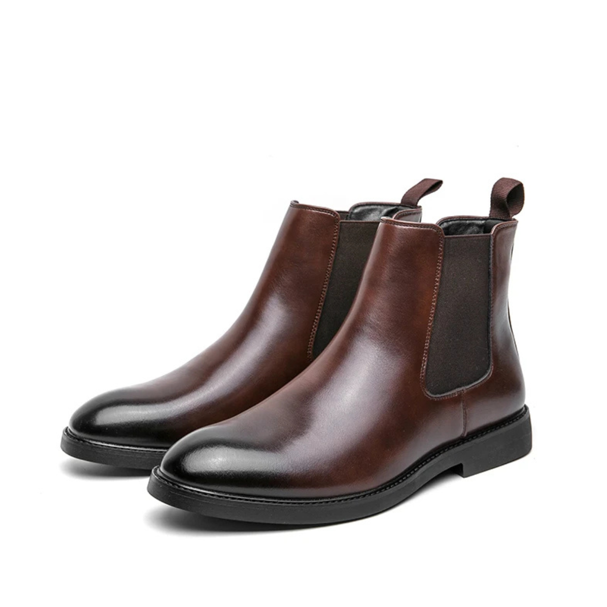 Beau | Men's Chelsea Ankle Boots Black Leather