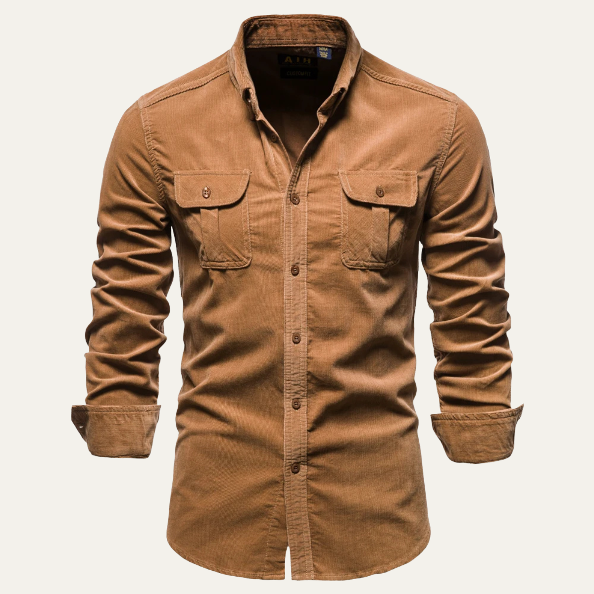 Axel | Men's Denim Shirt Navy Long Sleeve Button Up