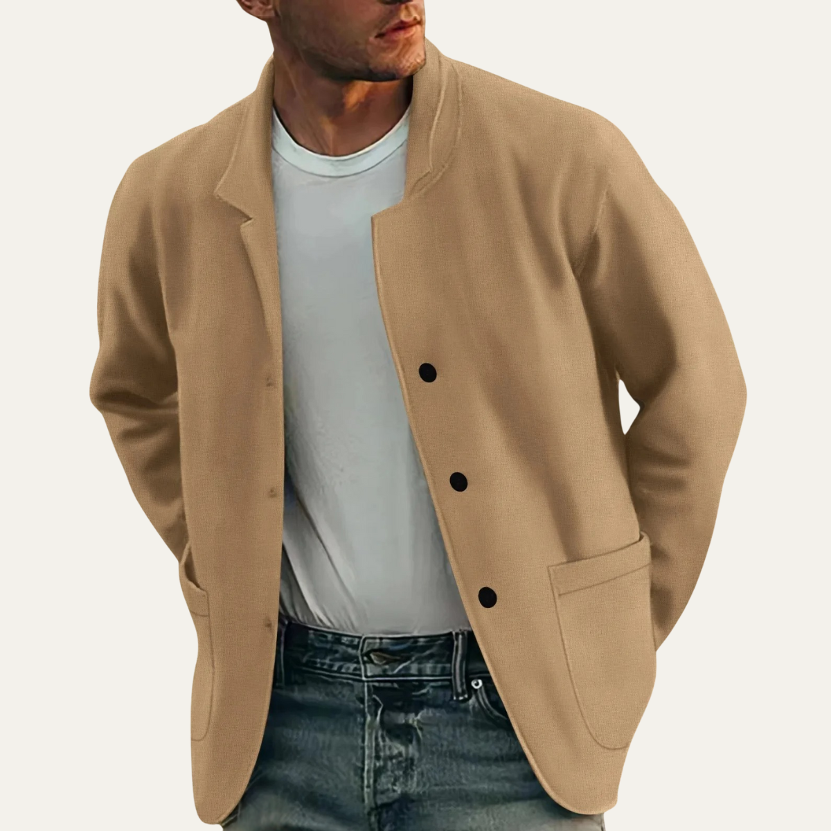 Voss | Men's Smart Casual Lightweight Blazer Black