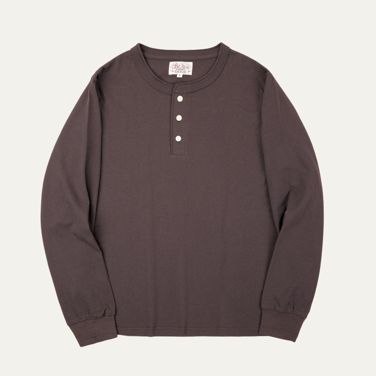 Ash | Men's Henley Shirt Olive Long Sleeve Casual