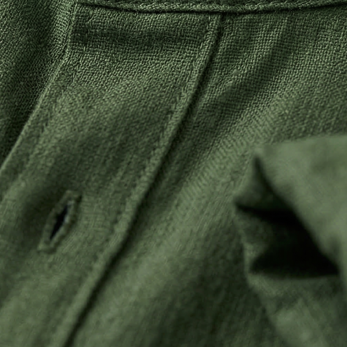 Ash | Men's Relaxed Linen Shorts Olive Green Elastic Waist
