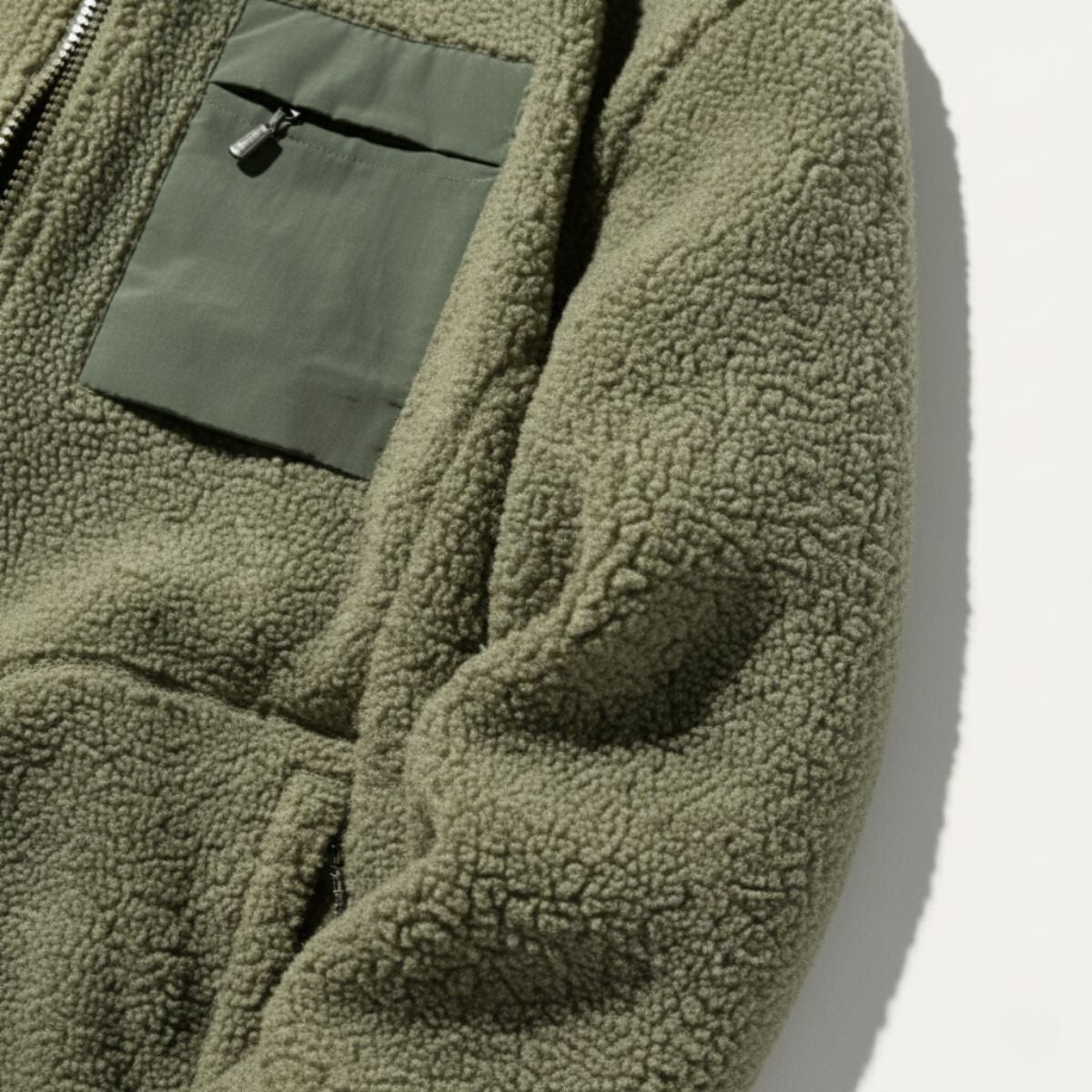 Blake | Men's Fleece Jacket Sage Green Zip Up