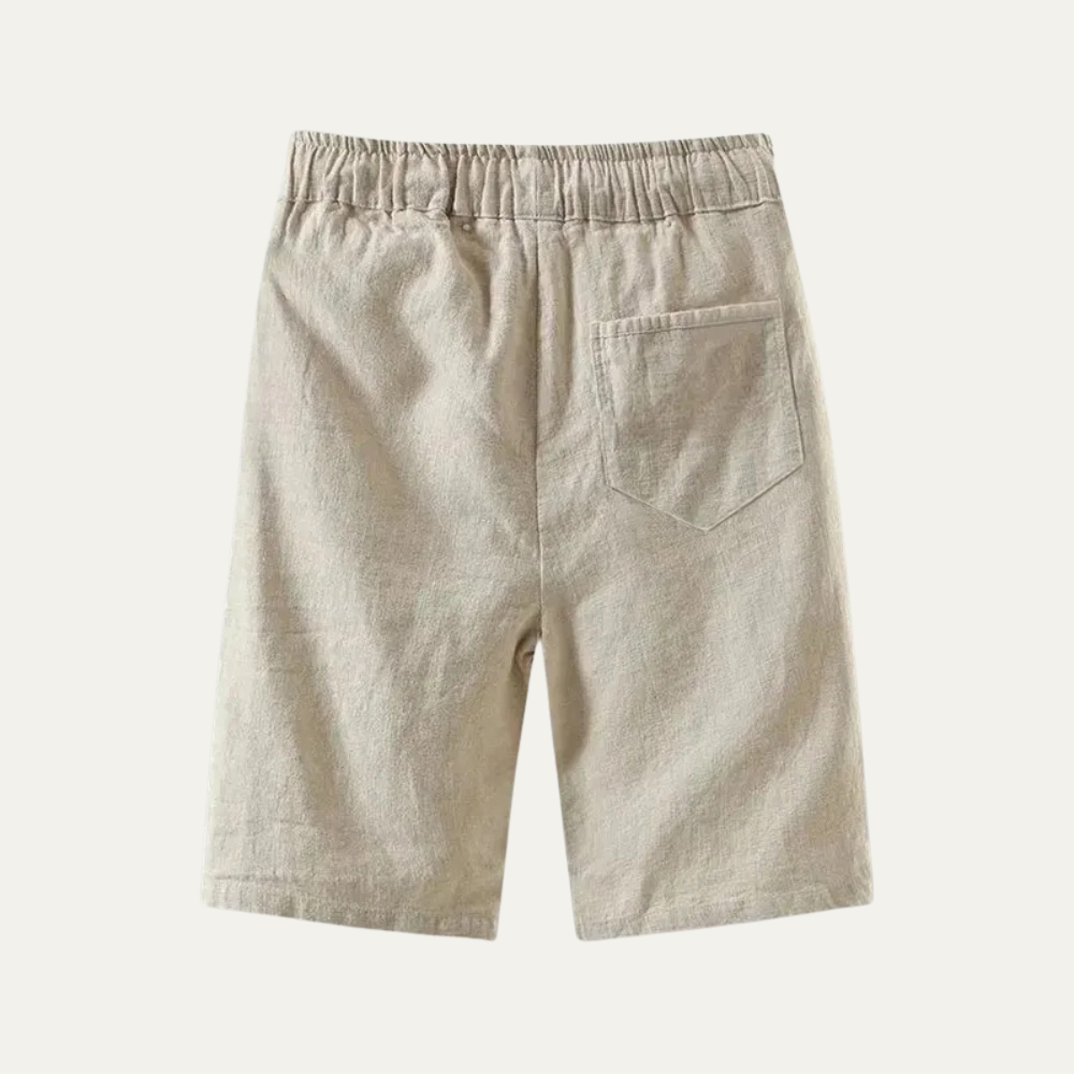 Beau | Men's Linen Shorts Cream Drawstring