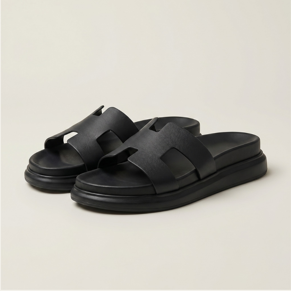 Isla | Women's Platform Slide Sandals Black