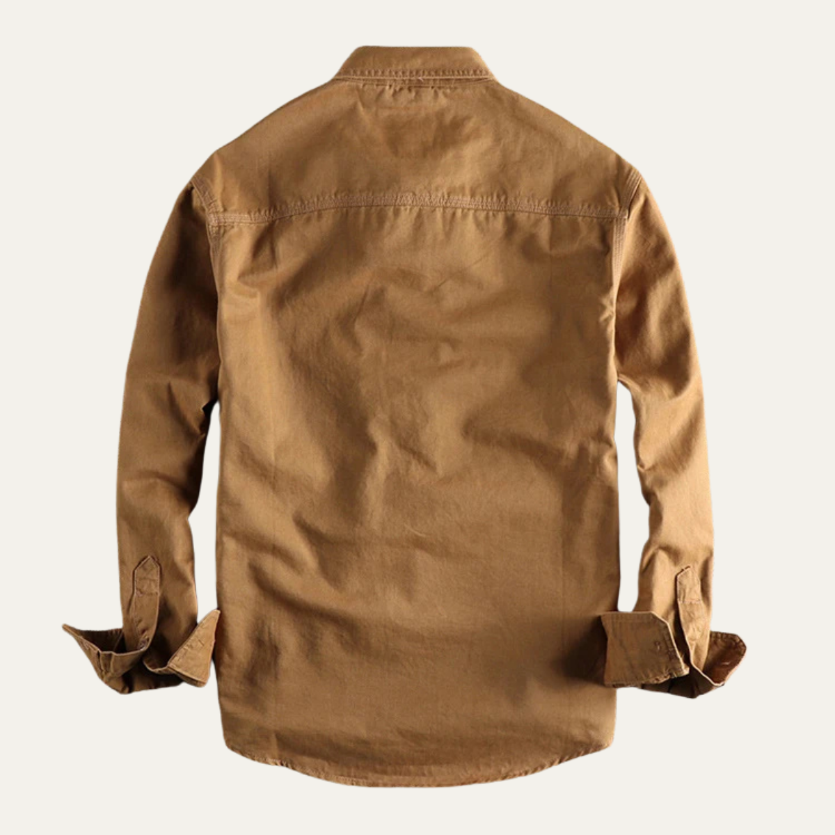Grant | Men's Utility Denim Shirt Khaki Long Sleeve