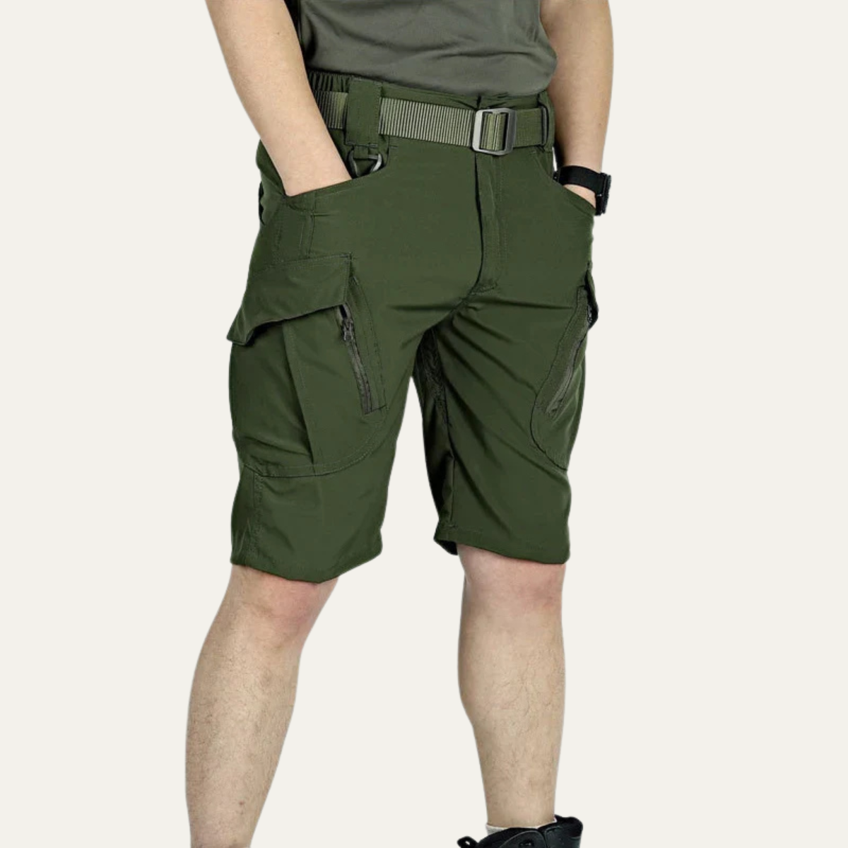 Axel | Men's Cargo Shorts Olive Multiple Pockets