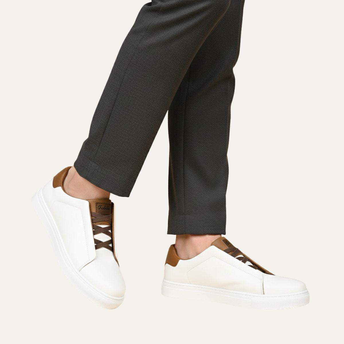 Luca | Men's Leather Sneaker Navy White Sole