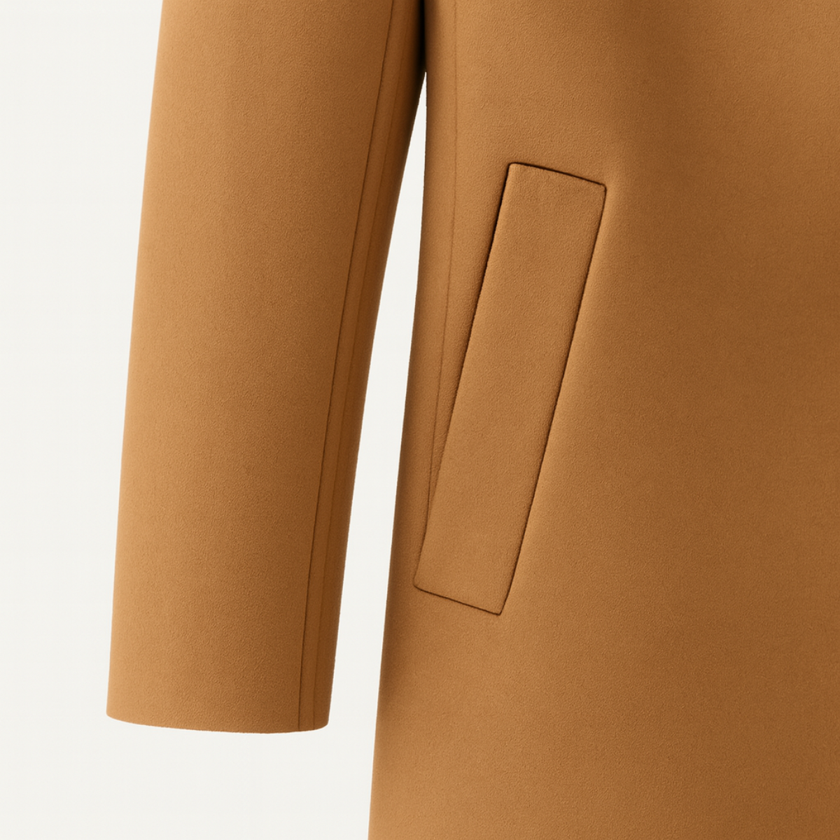 Voss | Men's Black Wool Overcoat Long Length