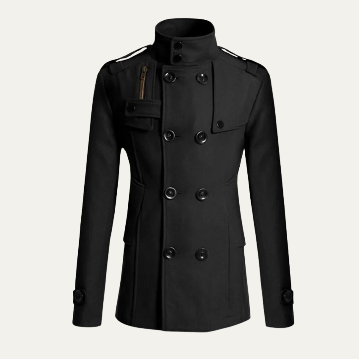 Voss | Men's Double Breasted Wool Coat Gray