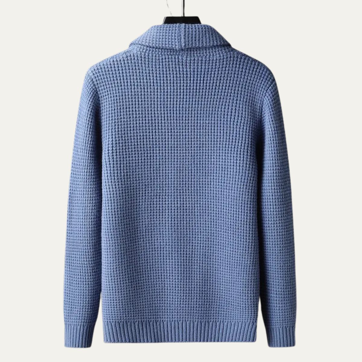 Bram | Men's Shawl Collar Cardigan Light Blue Knit Button Up