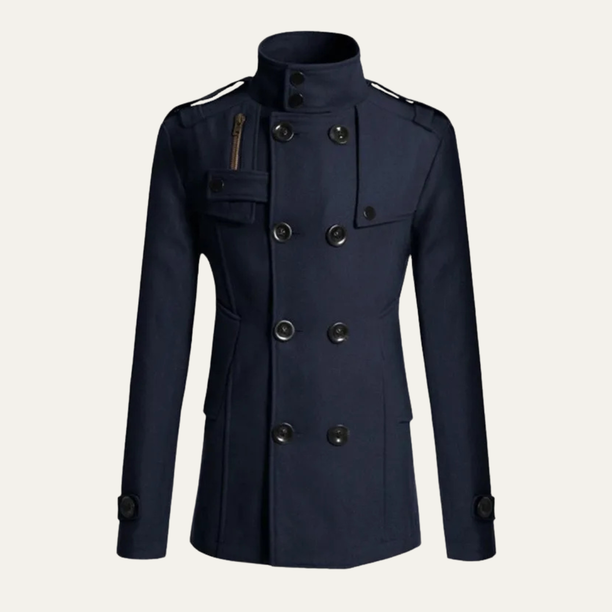 Voss | Men's Double Breasted Wool Coat Gray