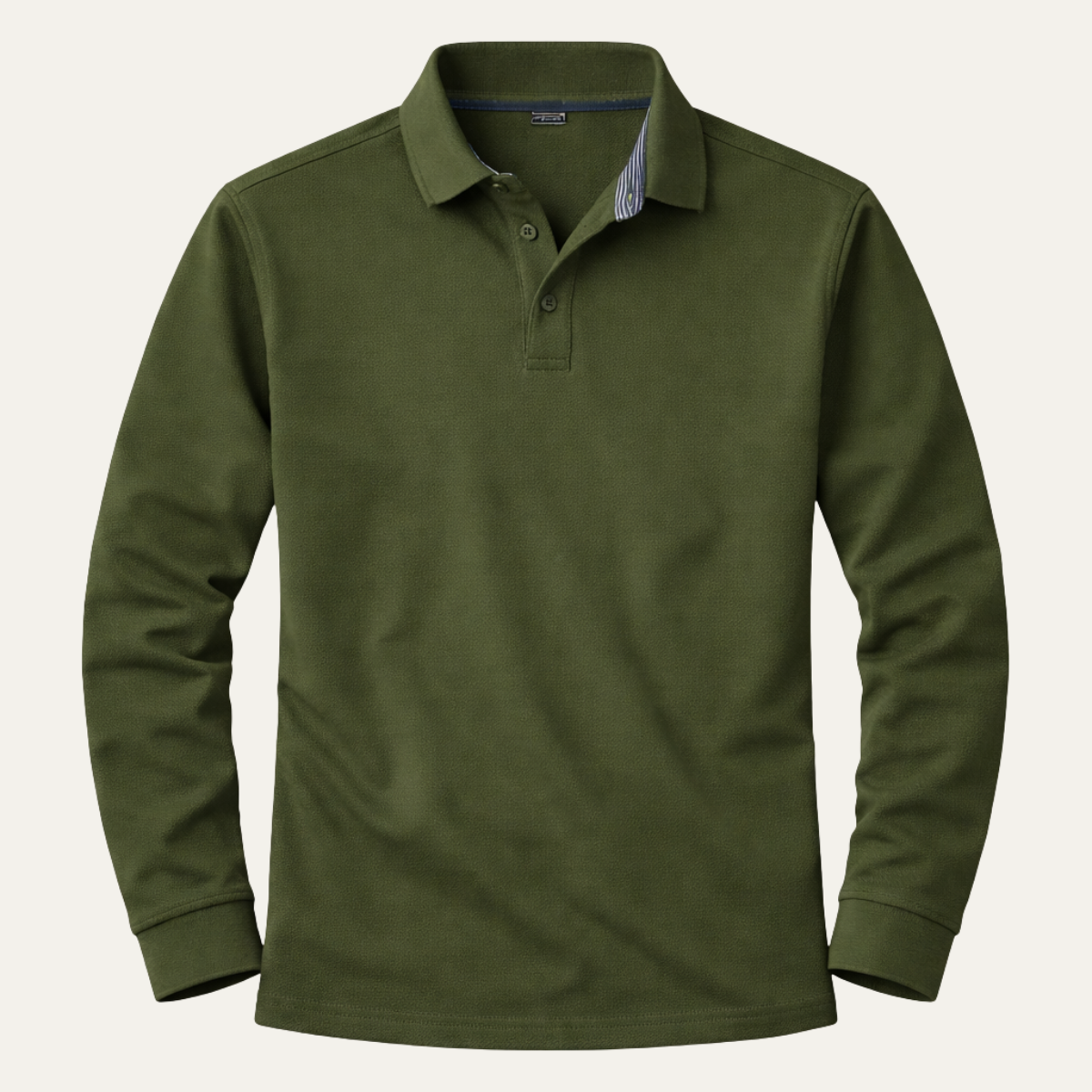 Sage | Men's Long Sleeve Polo Shirt Olive Green