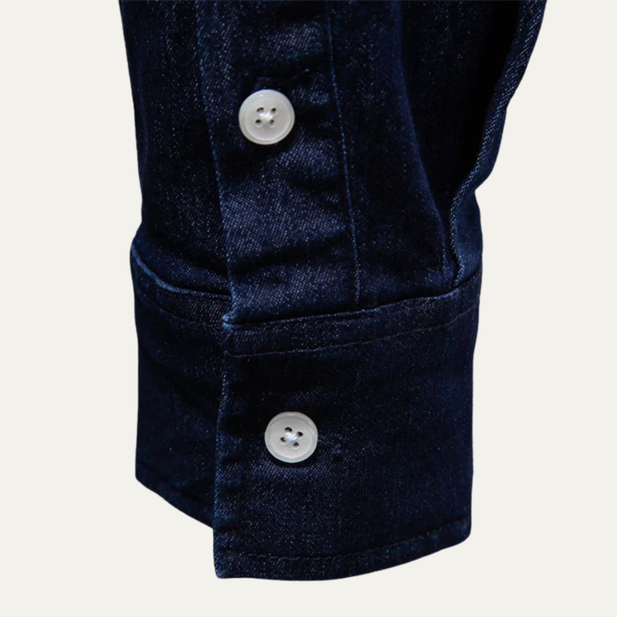 Axel | Men's Dark Wash Denim Shirt Double Pocket Long Sleeve