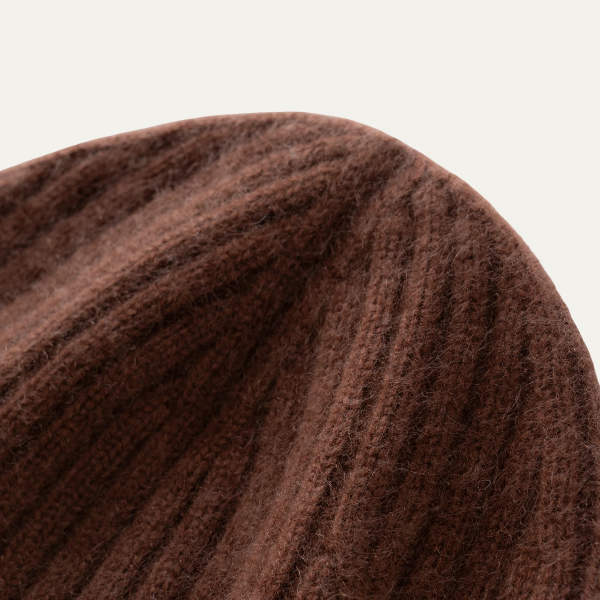 Sage | Men's Ribbed Knit Cashmere Beanie Brown