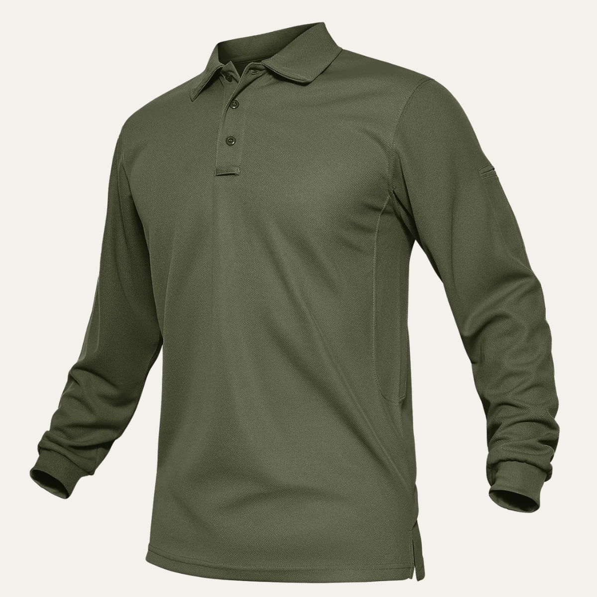 Beau | Men's Long Sleeve Polo Shirt Cream
