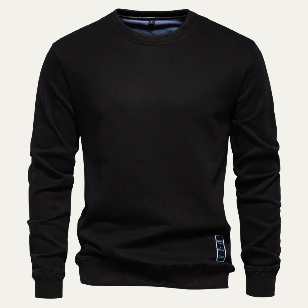 Nash | Men's Crew Neck Sweater Black Lightweight
