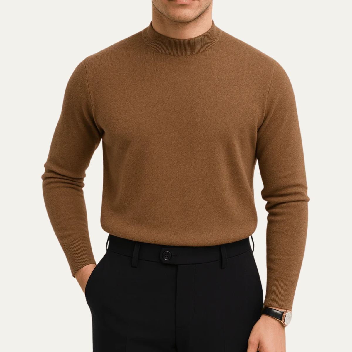 Bram | Men's Crew Neck Sweater Gray