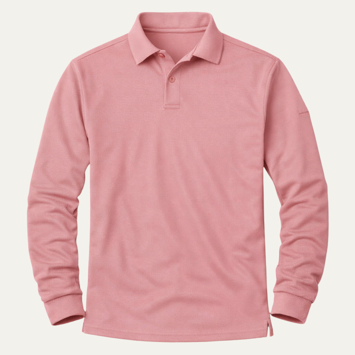 Axel | Men's Long Sleeve Polo Shirt Pink