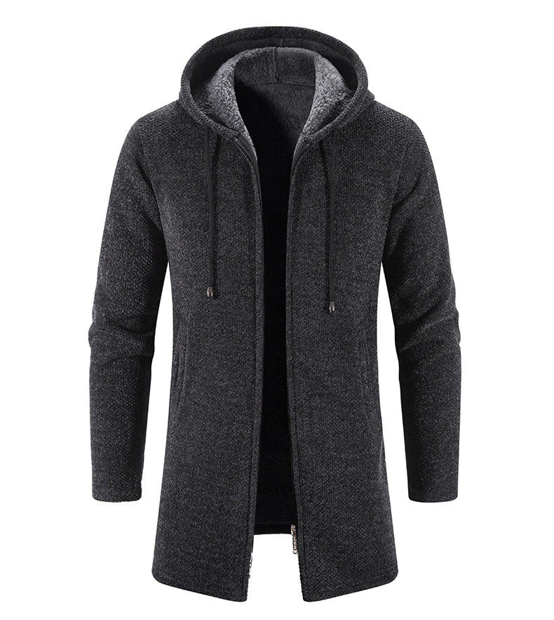 Callum | Men's Wool Hooded Coat Navy