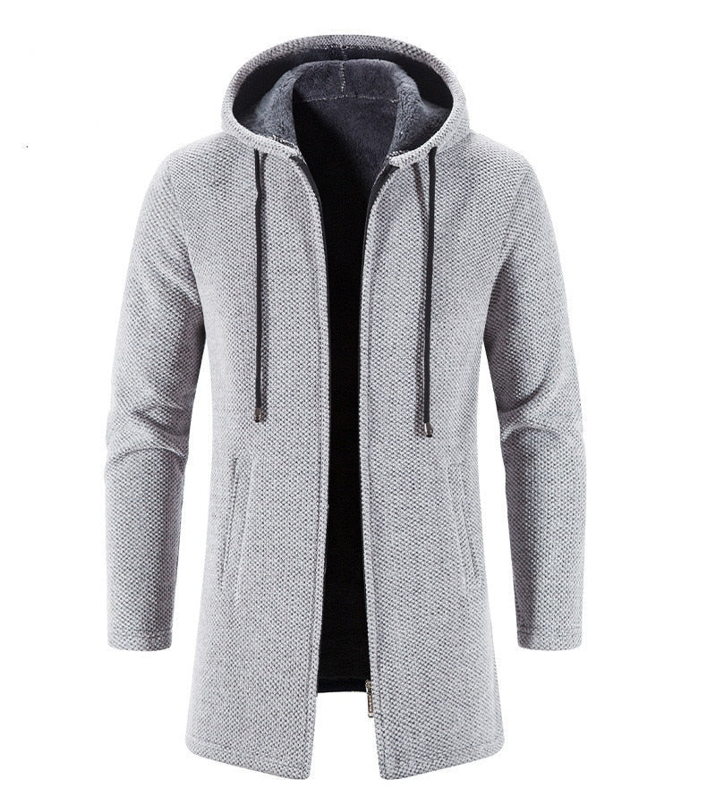Callum | Men's Wool Hooded Coat Navy