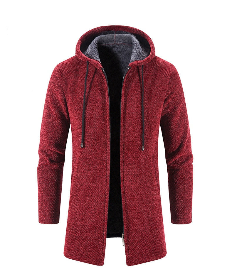 Callum | Men's Wool Hooded Coat Navy