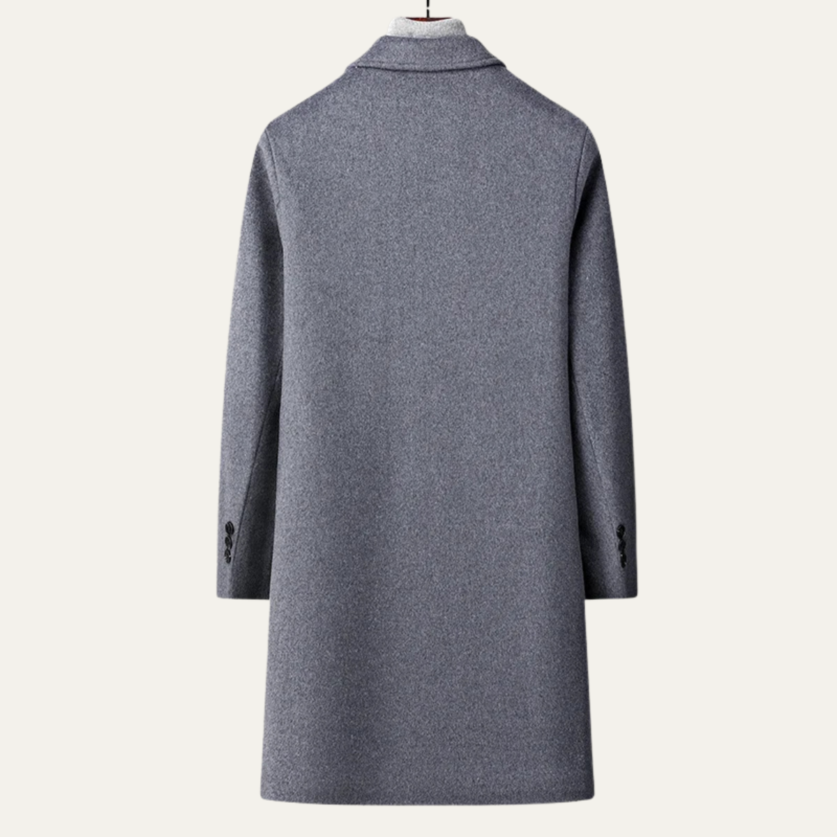 Axel | Men's Smart Casual Wool Overcoat Gray Long