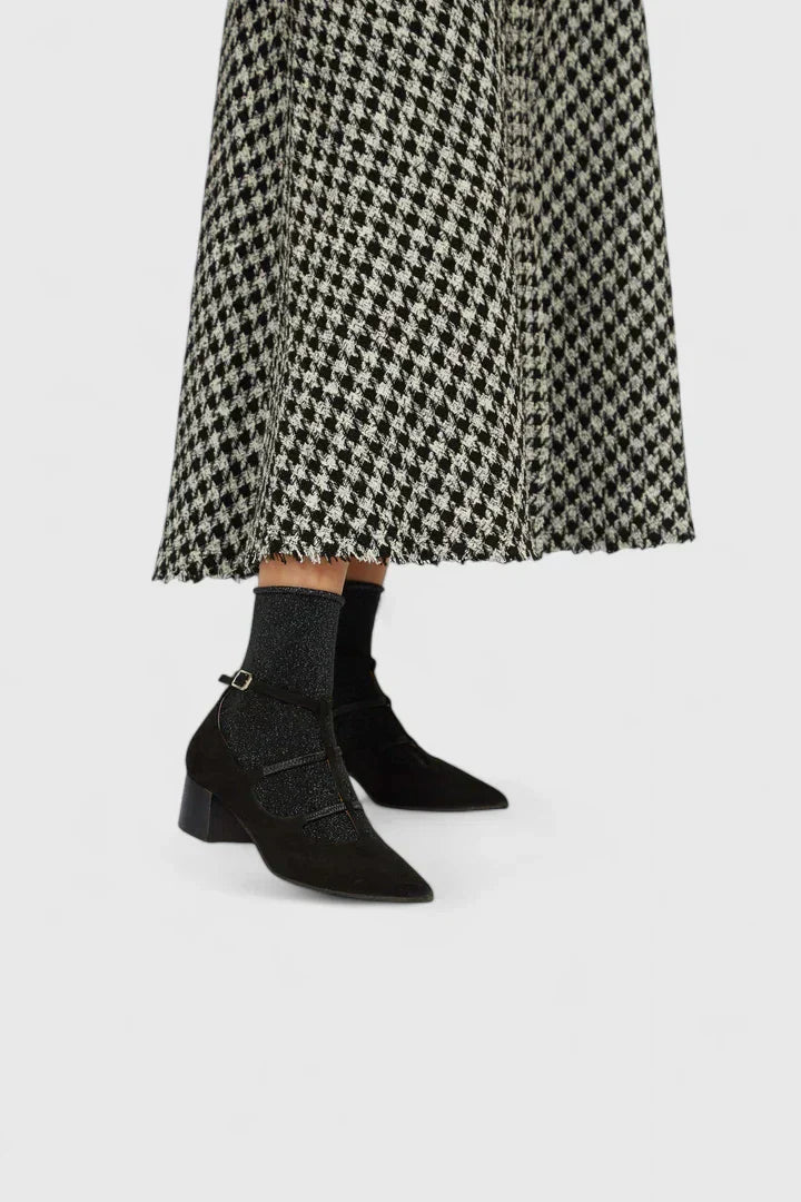 Isla | Women's Pointed Toe Mary Jane Block Heel Black