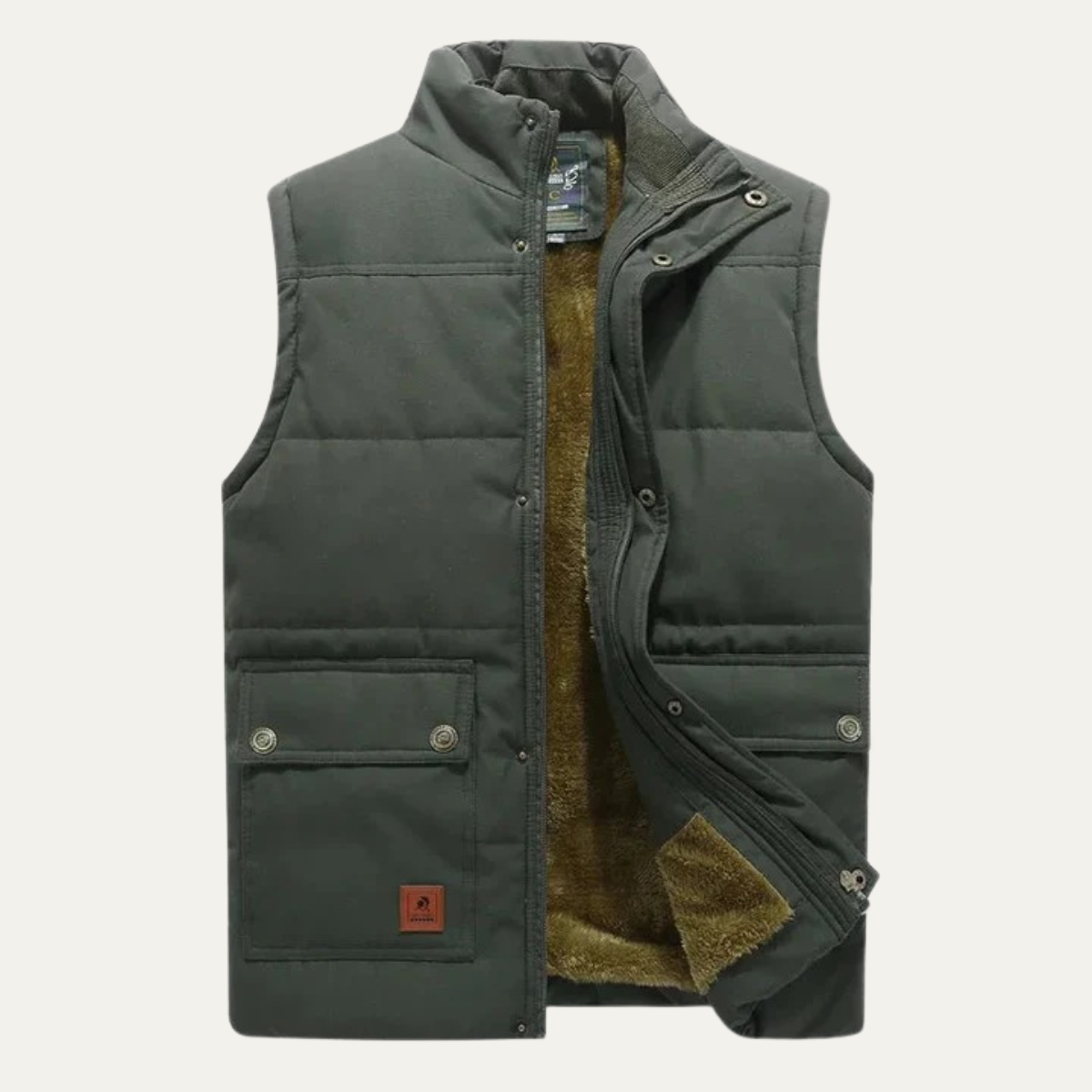 Rowan | Men's Puffer Vest Navy Down Filled Quilted Utility Pockets
