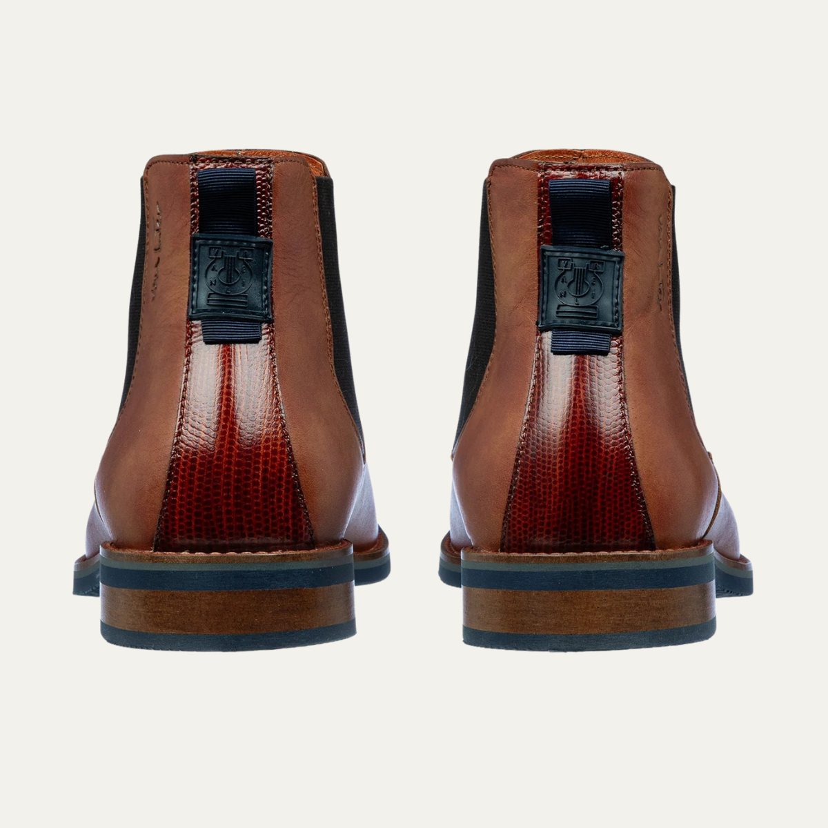 Kai | Men's Leather Chelsea Boot Cognac Black Sole