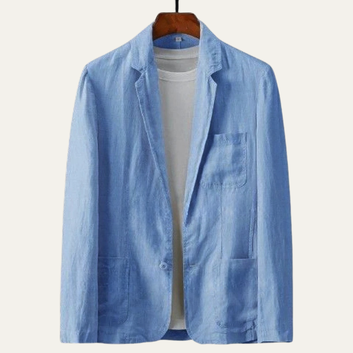 Axel | Men's Casual Denim Blazer Light Blue Single Breasted