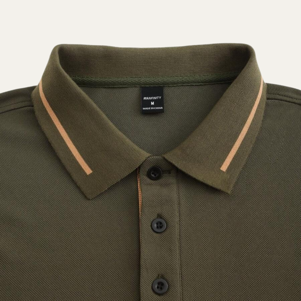Axel | Men's Polo Shirt Army Green Contrast Trim