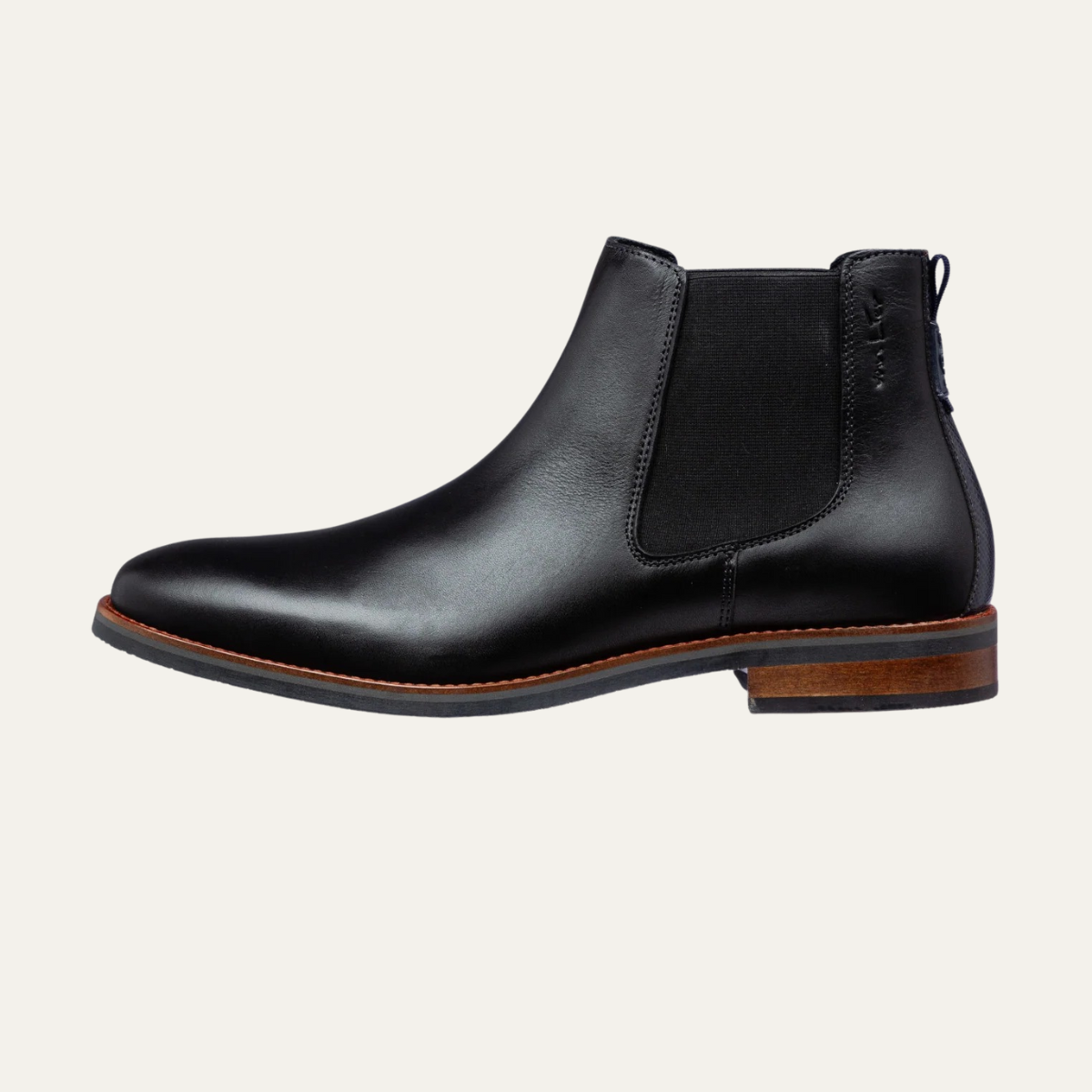 Kai | Men's Leather Chelsea Boot Cognac Black Sole