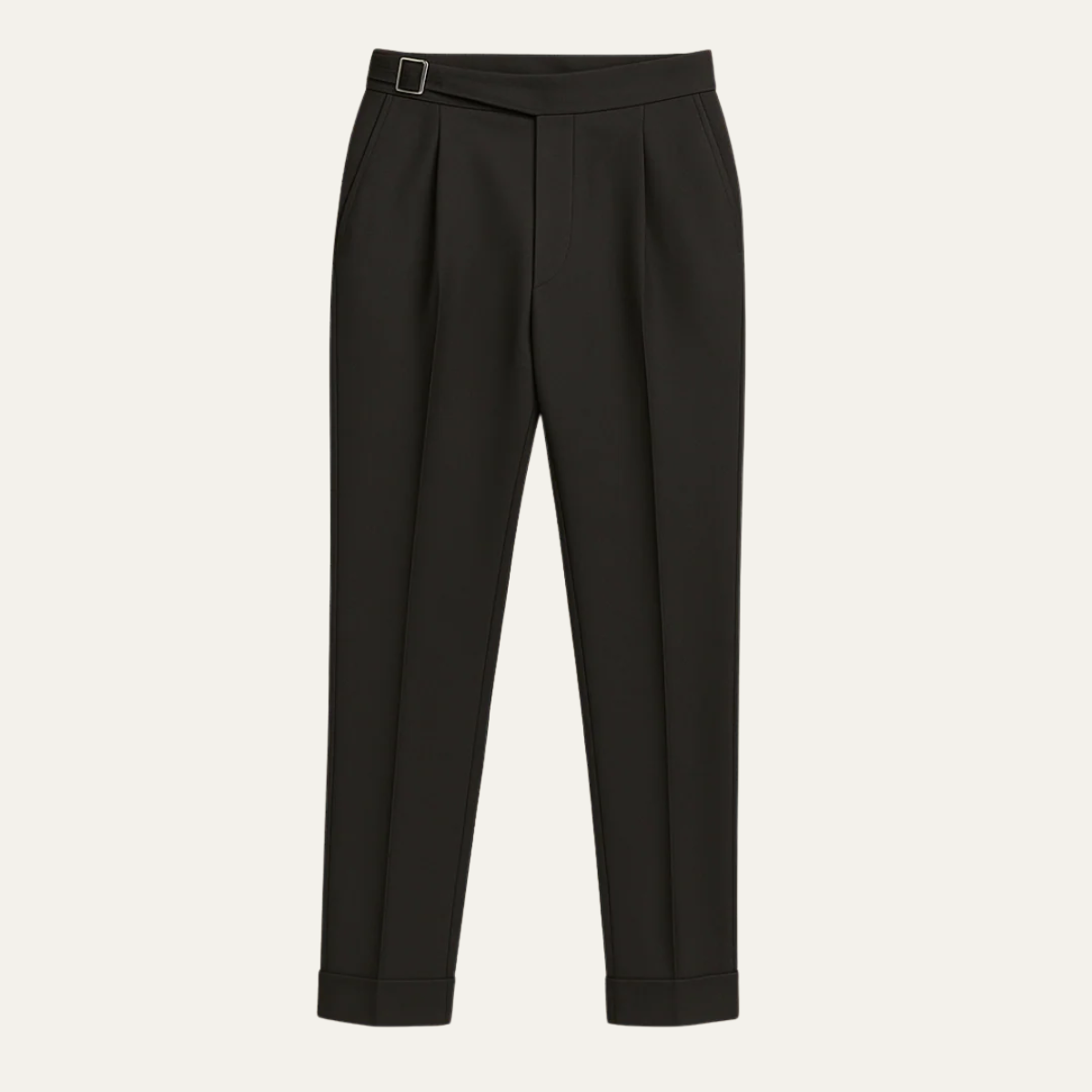 Blake | Men's Tailored Pleated Pants Beige High Waisted