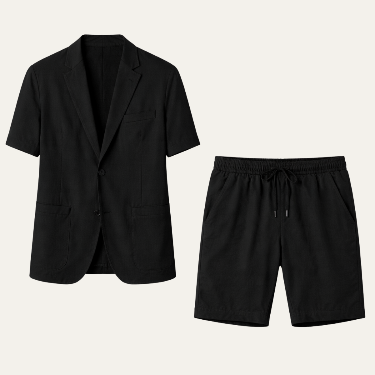Ash | Men's Camp Collar Shirt Black Short Sleeve
