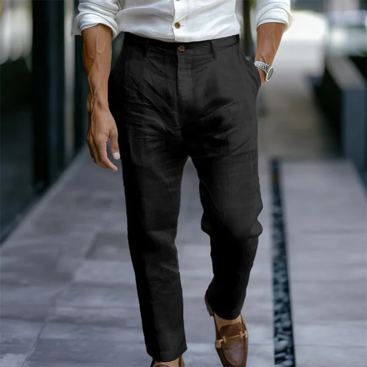 Beau | Men's Tailored Dress Pants Black