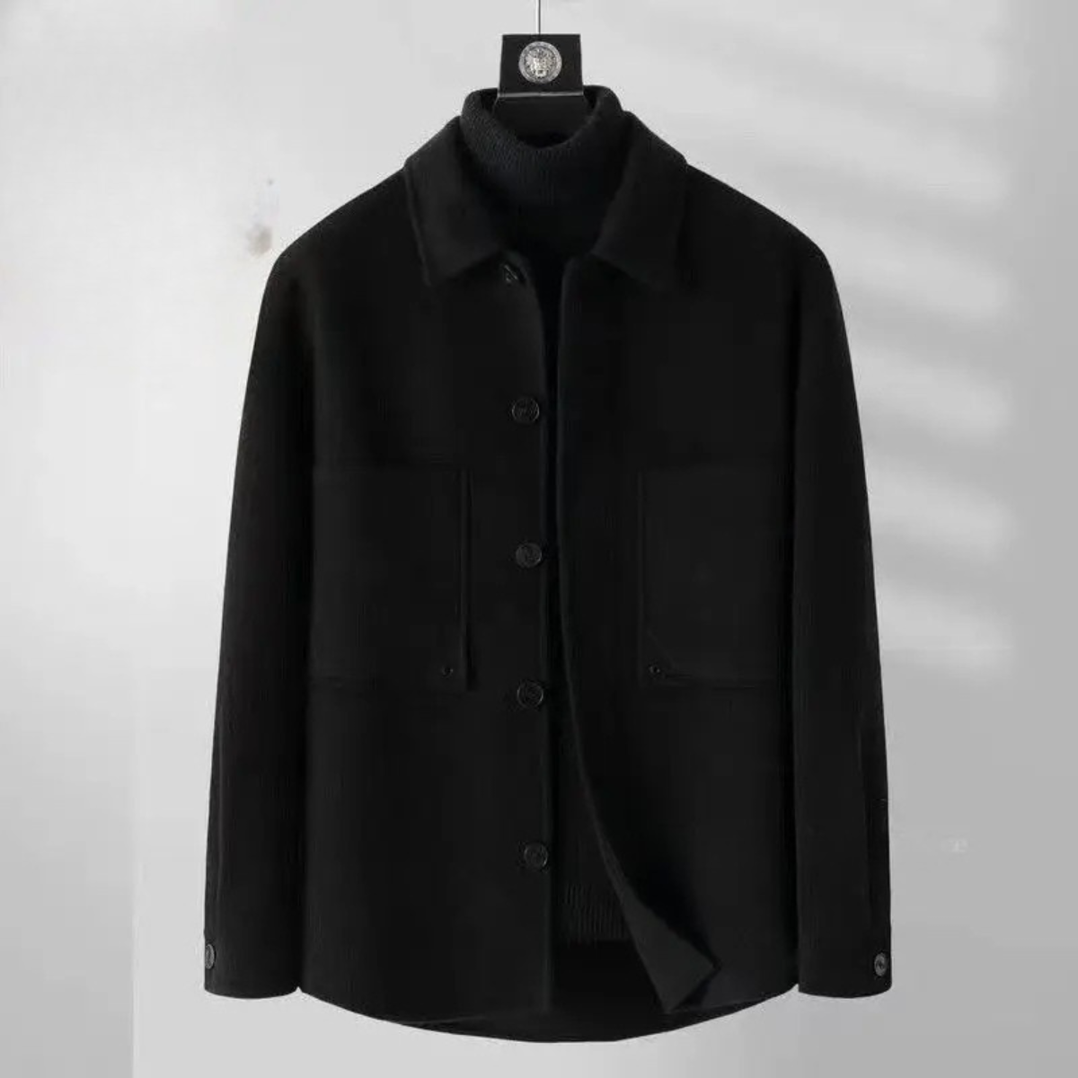 Callum | Men's Wool Casual Blazer Beige Button Front