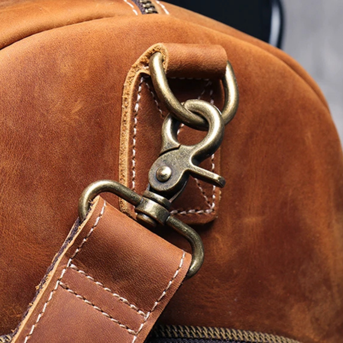 Mougins leather duffle bag