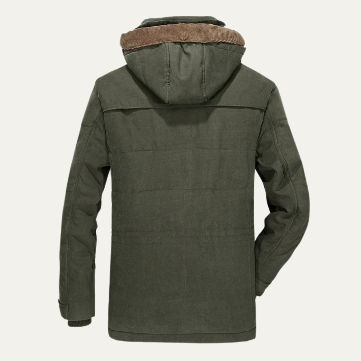 Ives | Men's Olive Utility Jacket Sherpa Lined Hooded