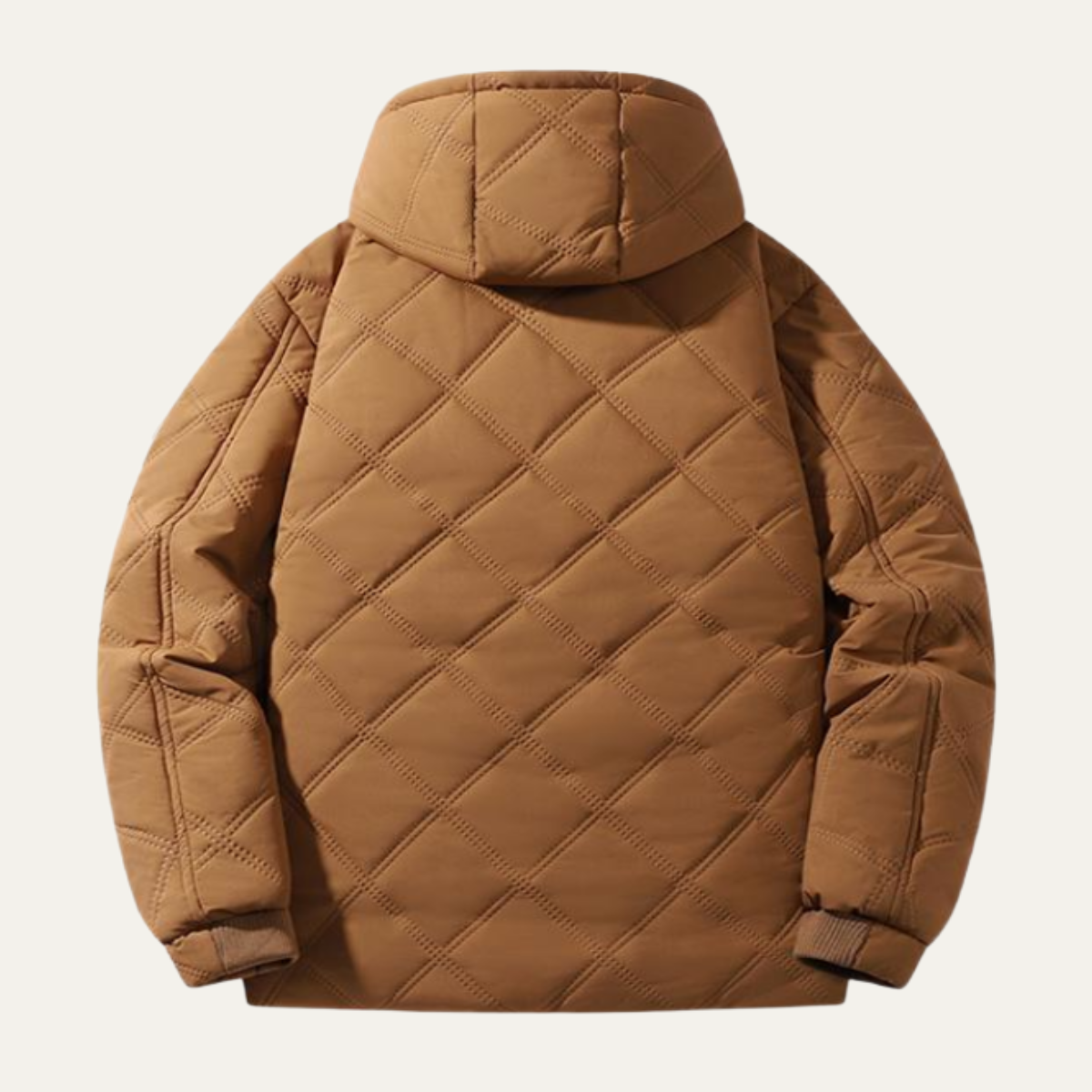 Ivo | Men's Quilted Puffer Jacket Black Fleece Lined Hooded