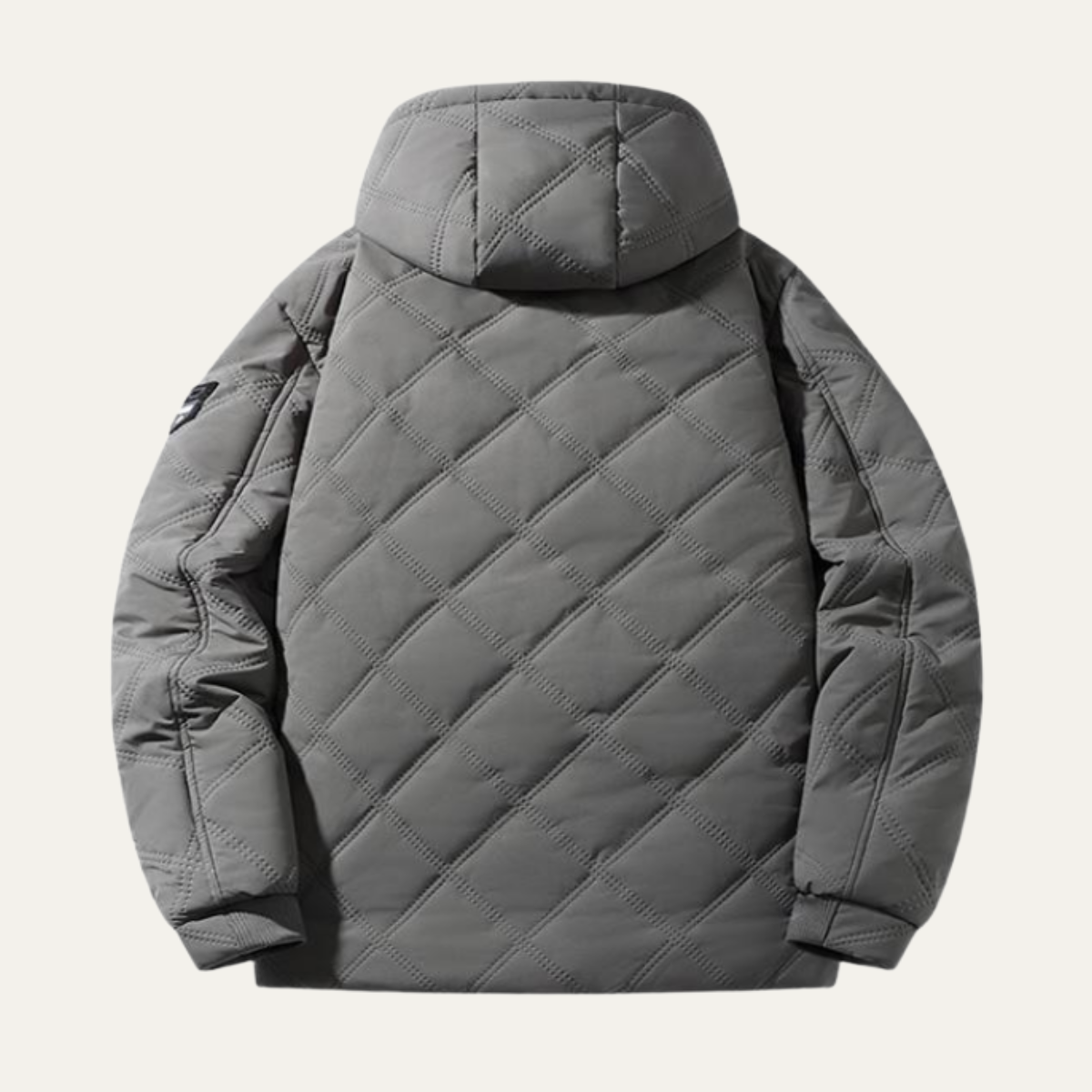 Ivo | Men's Quilted Puffer Jacket Black Fleece Lined Hooded