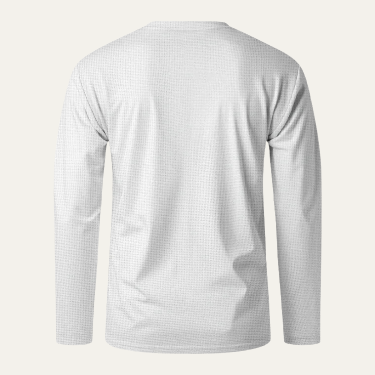 Flint | Men's Waffle Henley Long Sleeve Shirt White