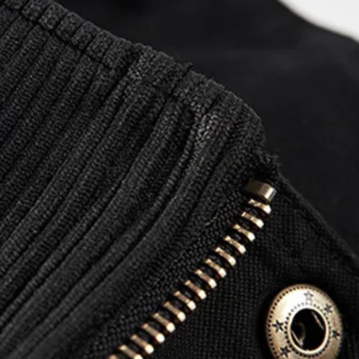 Jude | Men's Military Hooded Parka Black Sherpa Lined