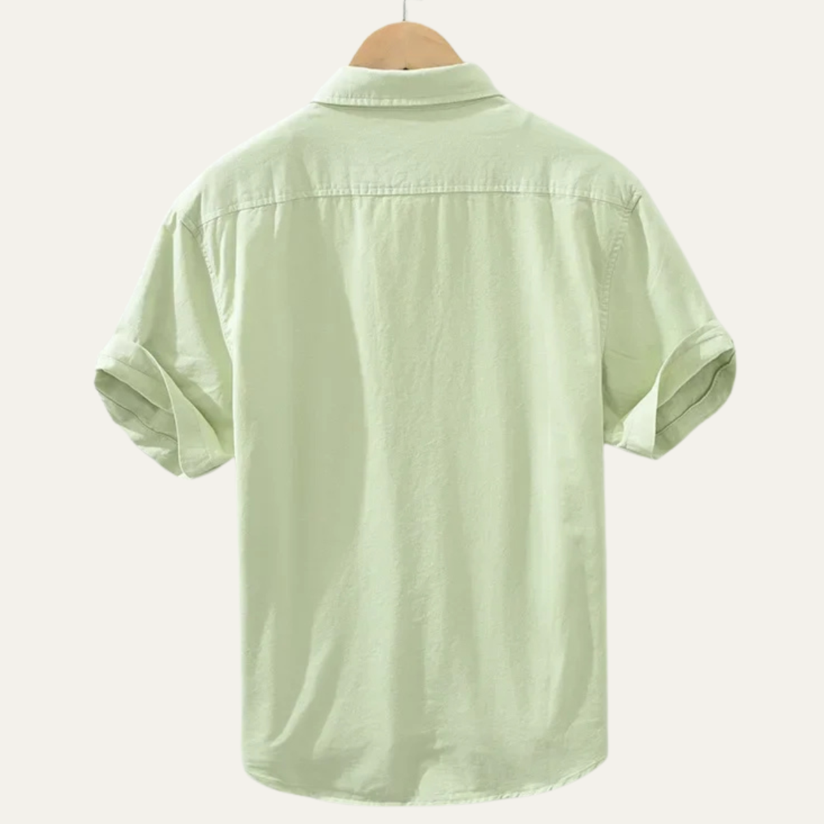 Sage | Men's Short Sleeve Button Up Shirt Light Green