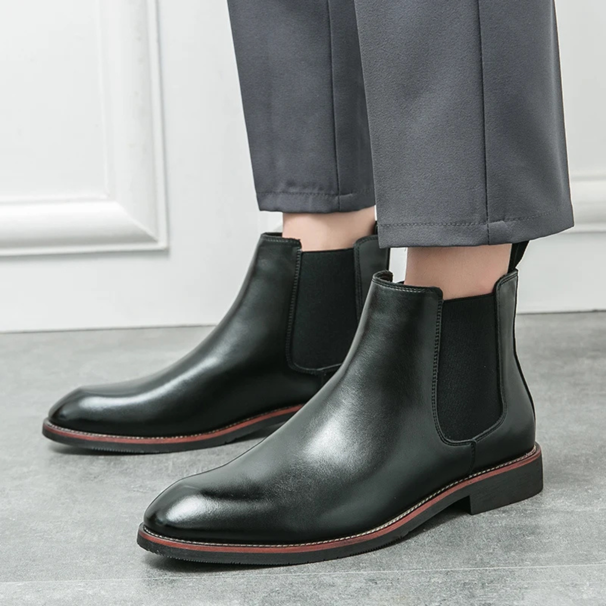 Ezra | Men's Chelsea Boots Black Leather