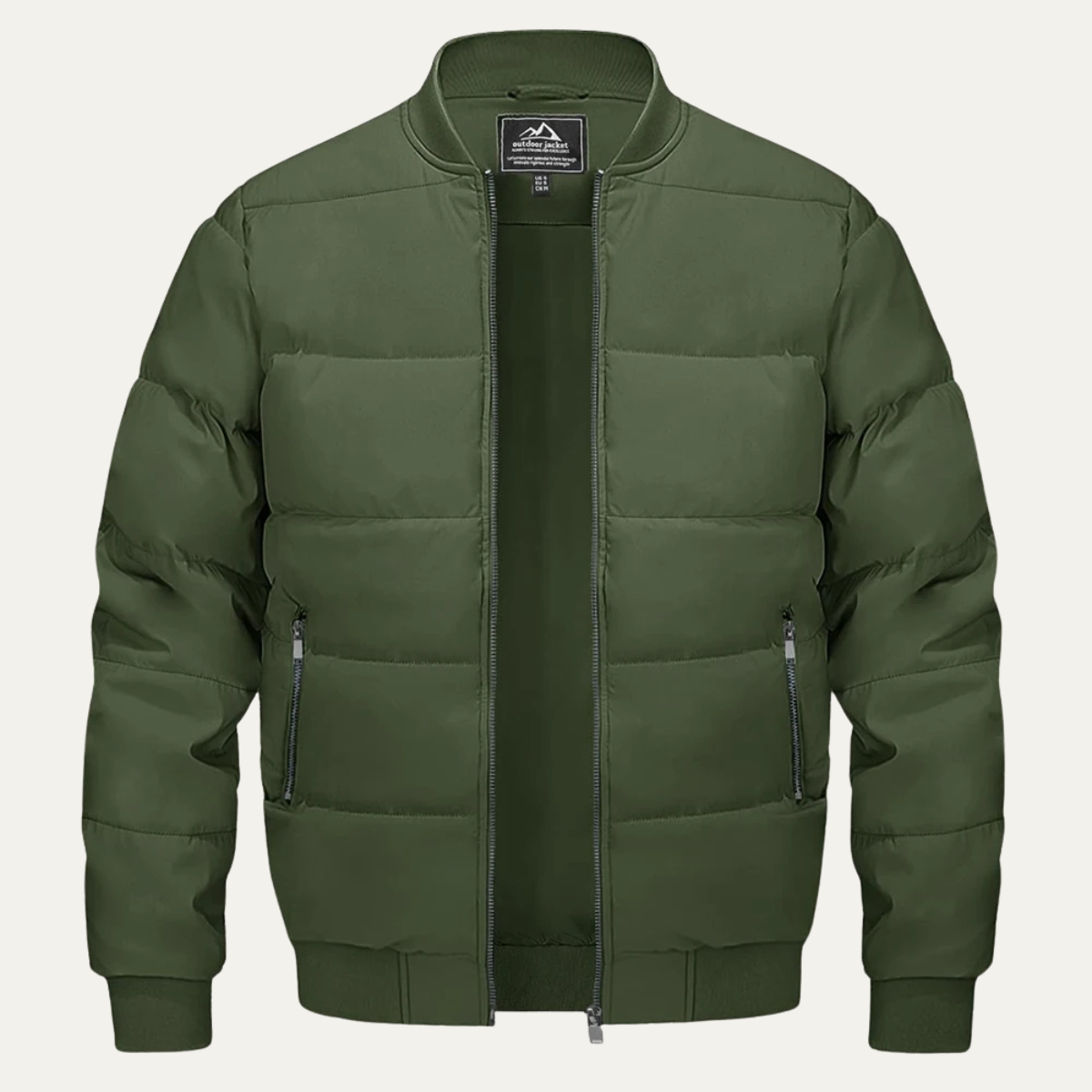 Axel | Men's Puffer Jacket Black Quilted Zip Up