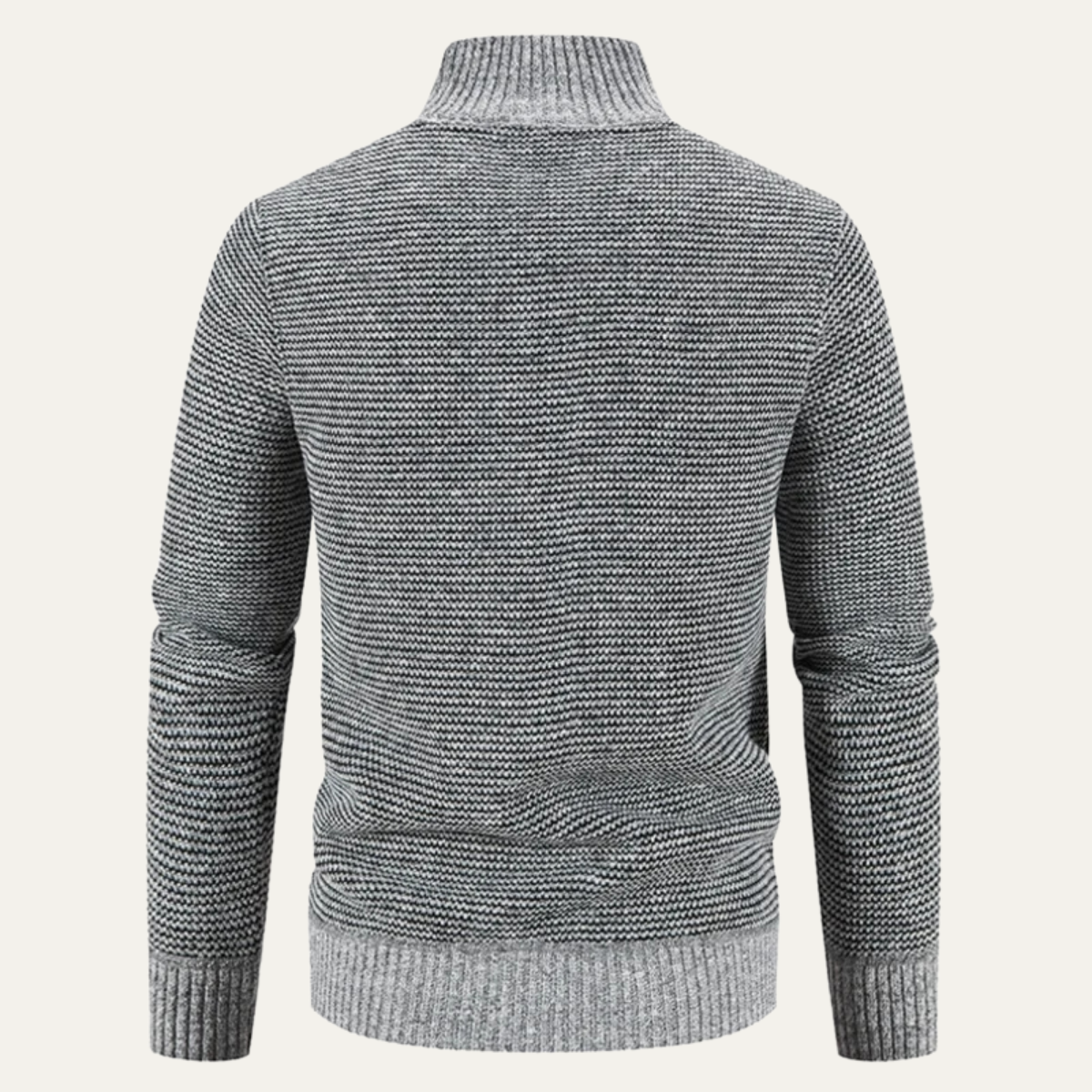 Kade | Men's Quilted Puffer Jacket Black Knit Sleeves